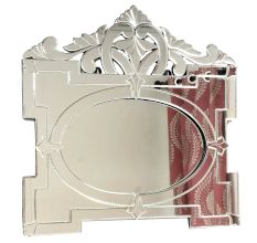Handmade Silver Glass Rectangular Venetian Design Mirror