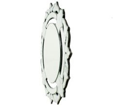 Handmade Silver Glass Venetian Round Decorative Mirror