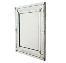 Handmade Silver Glass Square Venetian Wall Mirror
