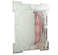 Handmade Silver Glass Debonair Venetian Mirror