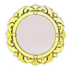 Handmade Golden Frame Round Venetian Mirror