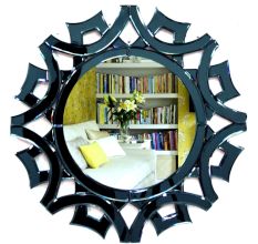Handmade Black Artwork Venetian Mirror Modern Decor Art