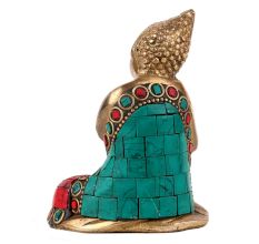 Handmade Multicolored Brass Gautam Buddha Statue