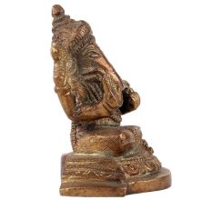 Handmade Rustic Brass Ganesha Statue Home Decor
