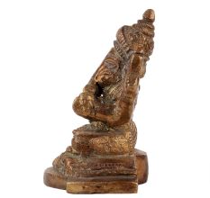 Handmade Rustic Brass Ganesha Statue Home Decor