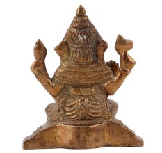Handmade Rustic Brass Ganesha Statue Home Decor