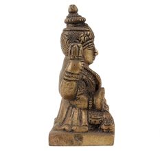 Handmade Black Brass Lakshmi Goddess Statue