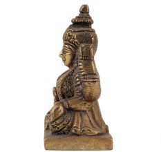 Handmade Black Brass Lakshmi Goddess Statue