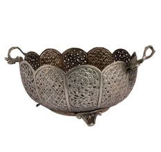 Metallic Basket Exemplifying Extraordinary Piece of Artistry