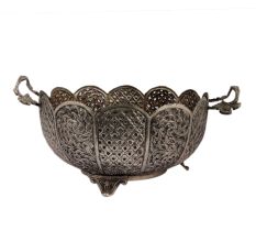 Metallic Basket Exemplifying Extraordinary Piece of Artistry