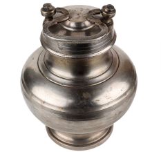 Handmade Black Patina Brass Pavitra Gangajali Lota Kalash