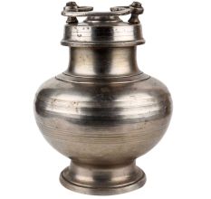 Handmade Black Patina Brass Pavitra Gangajali Lota Kalash