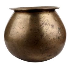 Handmade Brown Brass Handi Pot Old Cookware