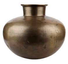 Handmade Antique Brass Water Pot Bulb shape With Slim Stem