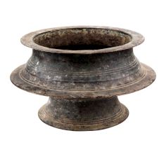 Handmade Oxidsed Brass Planter Pot On Stand