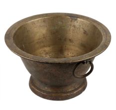 Handmade Brown Brass Bowl With Single Ring For hanging
