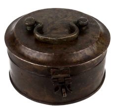 Handmade Brown Brass Multi Purpose Box With Lid
