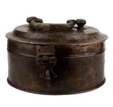 Handmade Brown Brass Multi Purpose Box With Lid