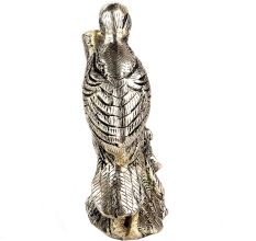 Handmade Silver Brass Bird Model Figurine Statue