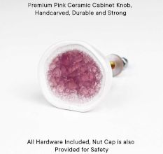 Pink Ceramic Cabinet Knob