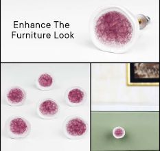 Pink Ceramic Cabinet Knob