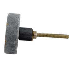 Round Grey Stone Gold Wire Dresser Knobs