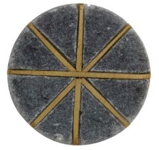 Round Grey Stone Gold Wire Dresser Knobs