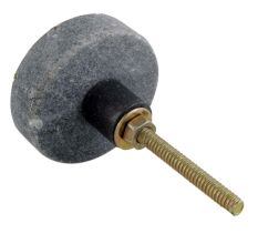 Round Grey Stone Gold V Shape Cabinet Knobs
