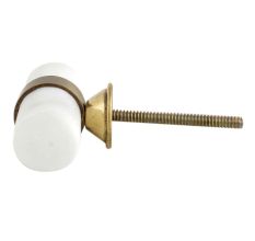 White Tube Stone Drawer Knob