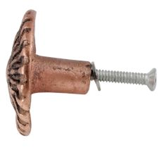 Round Cornflower Antique Copper Aluminium Cabinet Knob