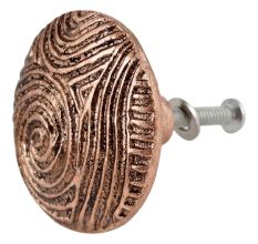 Round Wave Shape Antique Copper Aluminium Cabinet Knob