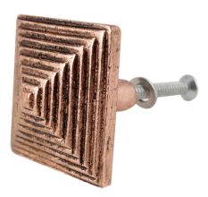 Square Pyramid Antique Copper Aluminium Cabinet Knob