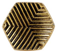 Hexagon Antique Golden Aluminium Cabinet Knob