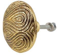 Press Plate Compact Antique Golden Aluminium Cabinet Knob