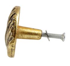 Round Bark Shape Antique Golden Aluminium Dresser Knob