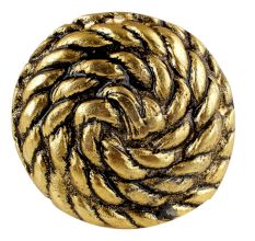 Round Rope Antique Golden Aluminium Cabinet Knob