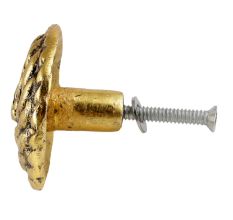 Round Rope Antique Golden Aluminium Cabinet Knob
