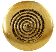 Round Spiral Antique Golden Aluminium Cabinet Knob