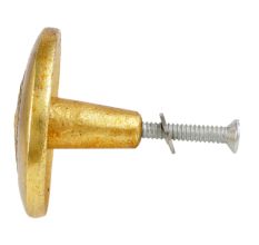 Round Spiral Antique Golden Aluminium Cabinet Knob