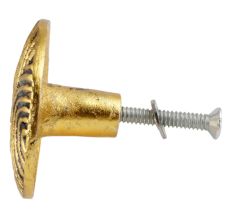 Round Wave Shape Antique Golden Aluminium Cabinet Knob