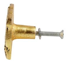 Square Bark Shape Antique Golden Aluminium Cabinet Knob