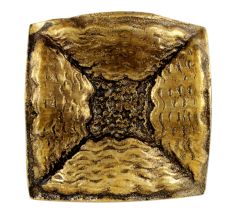 Square Conchos Antique Golden Aluminium Cabinet Knob