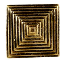 Square Pyramid Antique Golden Aluminium Cabinet Knob