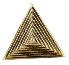 Triangular Pyramid Antique Golden Aluminium Cabinet Knob