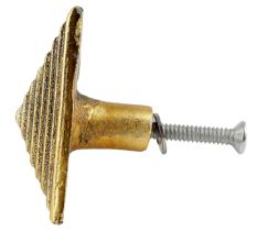 Triangular Pyramid Antique Golden Aluminium Cabinet Knob