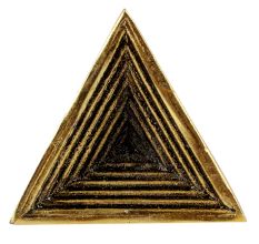 Triangular Pyramid Antique Golden Aluminium Cabinet Knob