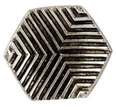 Hexagon Antique Silver Aluminium Cabinet Knob