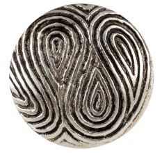 Press Plate Compact Antique Silver Aluminium Cabinet Knob