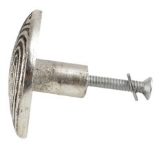 Press Plate Compact Antique Silver Aluminium Cabinet Knob