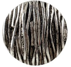 Round Bark Shape Antique Silver Aluminium Dresser Knob
